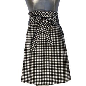 Cynthia Rowley Black and White Checkered Mini Skirt